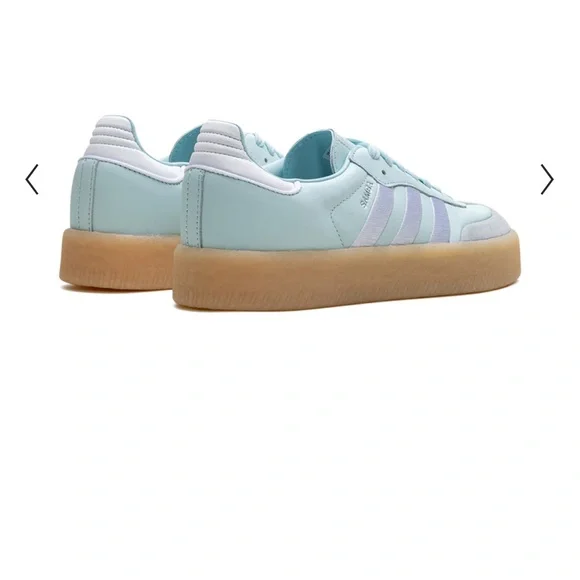 Adidas Women's Samba Pastel Blue Sneakers - Picture 5 of 6
